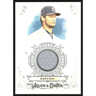 2018 Topps Allen and Ginter Relics #FSRBYD Yu Darvish B