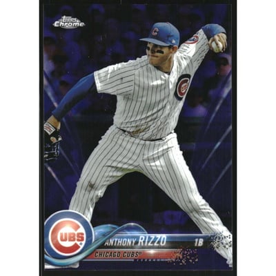 2018 Topps Chrome Purple Refractors #49 Anthony Rizzo