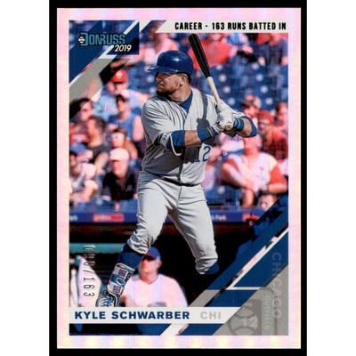 2019 Donruss Career Stat Line #98 Kyle Schwarber/163