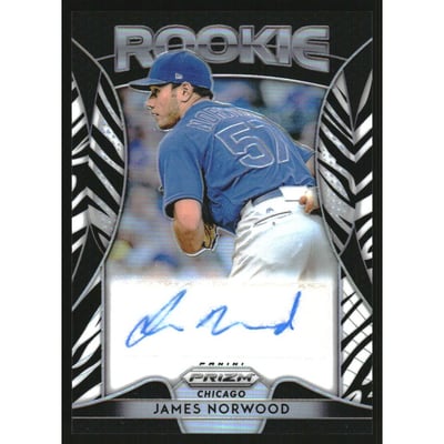 2019 Panini Prizm Rookie Autographs Prizms Zebra Stripes #58 James Norwood/99