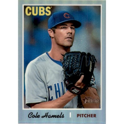 2019 Topps Heritage Chrome Refractors #THC258 Cole Hamels MB