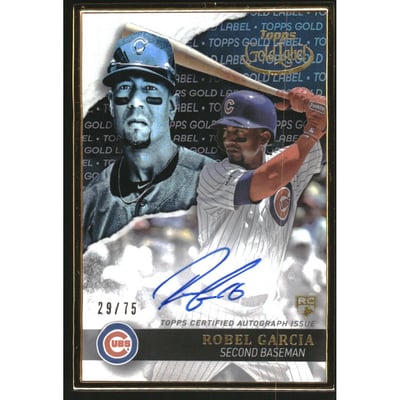 2020 Topps Gold Label Framed Autographs Black #GLARG Robel Garcia/75