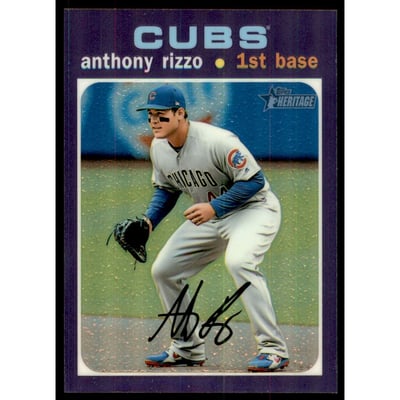 2020 Topps Heritage Chrome Purple Refractors #THC373 Anthony Rizzo