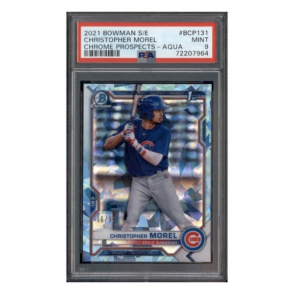 2021 Bowman Chrome Sapphire Aqua #BCP131 Christopher Morel RC /99 