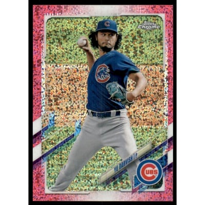 2021 Topps Chrome Magenta Speckle Refractors #177 Yu Darvish