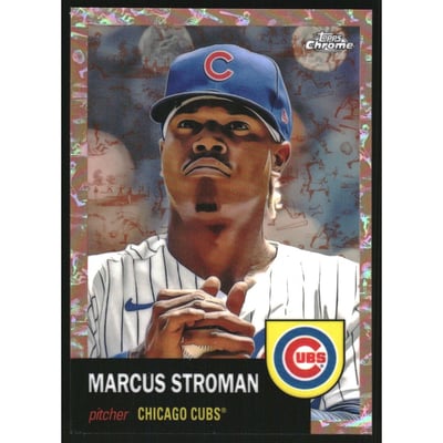 2022 Topps Chrome Platinum Anniversary Platinum Toile Cream Rose Gold Refractor #27 Marcus Stroman