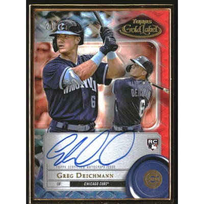 2022 Topps Gold Label Framed Autographs Red #FAGD Greg Deichmann