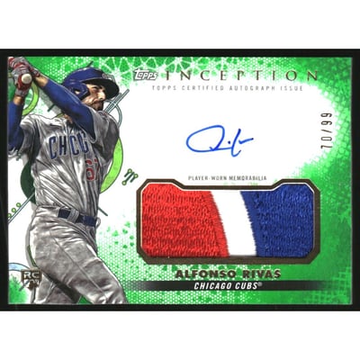 2022 Topps Inception Patch Autographs Green #IAPARI Alfonso Rivas