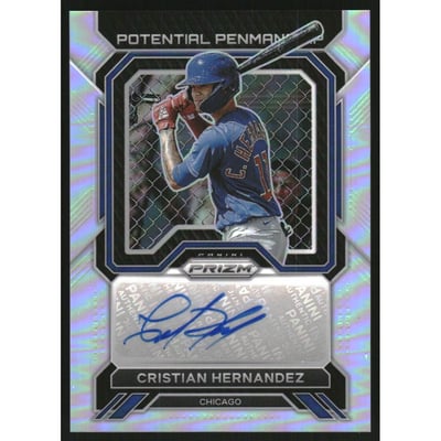 2023 Panini Prizm Potential Penmanship Prizms Silver #16 Cristian Hernandez