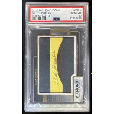 2023 Topps Diamond Icons Cut Signatures #CS-BH Billy Herman Auto /4 PSA 10