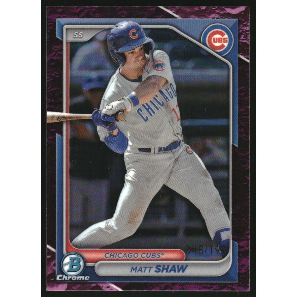 2024 Bowman Chrome Prospects Fuchsia Lunar Refractors #BCP30 Matt Shaw