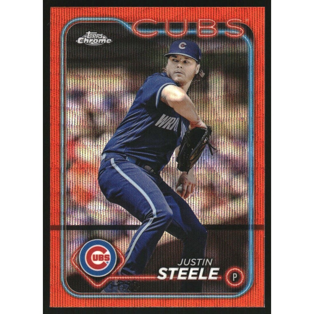2024 Topps Chrome Orange Wave Refractors #258 Justin Steele
