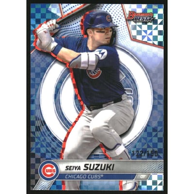 2025 Bowman's Best Blue X-Fractors #43 Seiya Suzuki