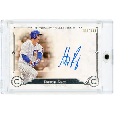 Anthony Rizzo Chicago Cubs Autographed 2014 Topps Museum Collection Archival Autographs #AA-AR #169/399 Card 