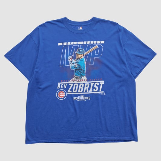 Ben Zobrist Genuine Merchendise 2016 T-shirt - Blue - 2XL by Fanatics Real Vintage
