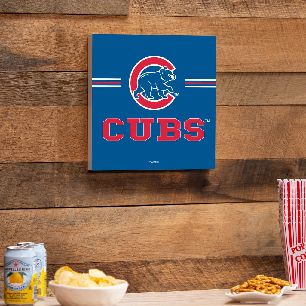 Chicago Cubs 12" x 12" Wood Wall Sign