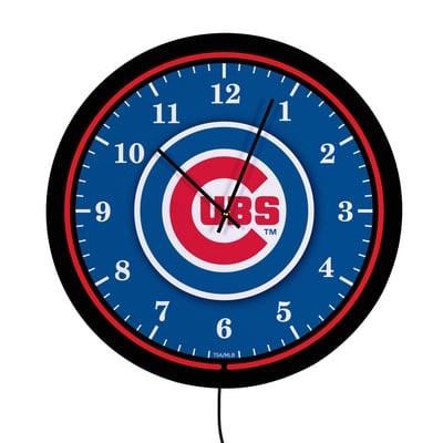 Chicago Cubs 18" Lighted Round LED Wall Clock