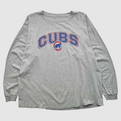 Chicago Cubs 2000s Long Sleeve T-shirt - Heather Gray - XL by Fanatics Real Vintage