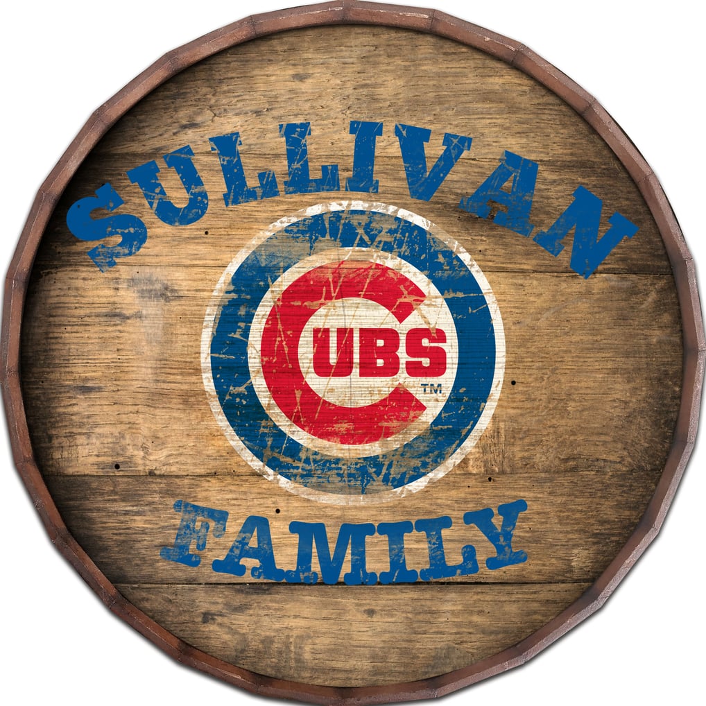 Chicago Cubs 24" Personalized Barrel Top