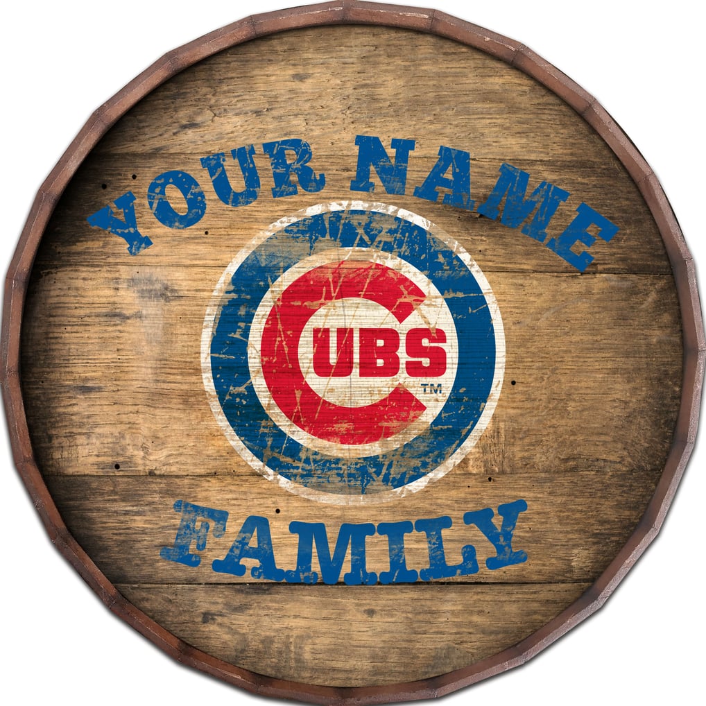 Chicago Cubs 24" Personalized Barrel Top
