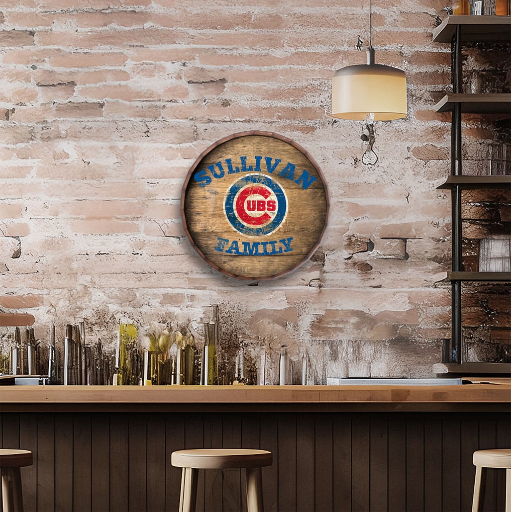 Chicago Cubs 24" Personalized Barrel Top
