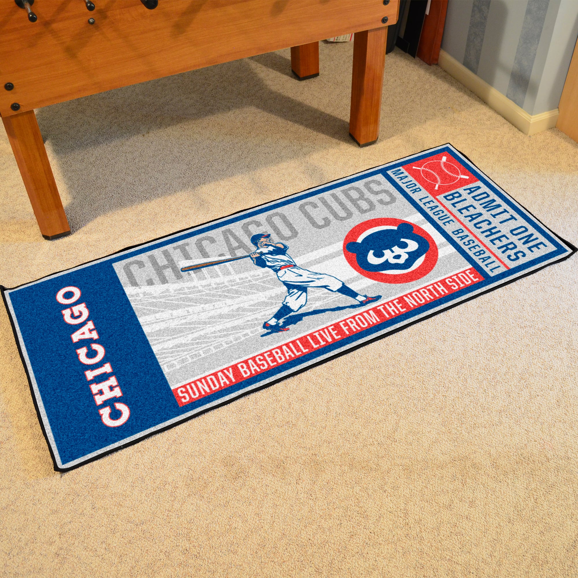 Chicago Cubs 30'' x 72'' Retro Collection Ticket Runner Rug