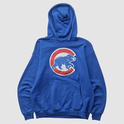 Chicago Cubs Genuine Merchandise 2000s Hooded Pullover Sweatshirt - Blue - XXS by Fanatics Real Vintage