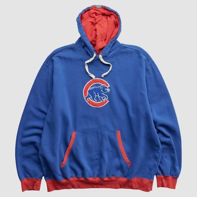 Chicago Cubs Genuine Merchandise 2010s Hooded Pullover Sweatshirt - Blue - S by Fanatics Real Vintage