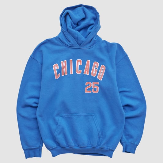 Chicago Cubs Gildan 2000s Hooded Pullover Sweatshirt - Blue - XXS by Fanatics Real Vintage