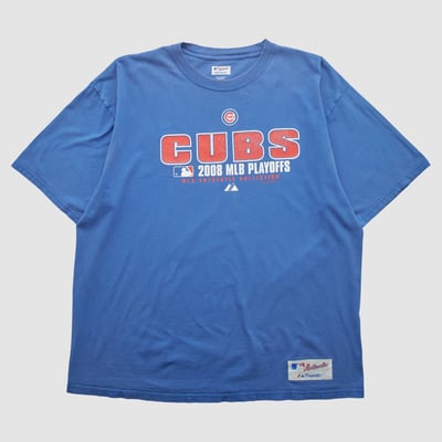 Chicago Cubs Majestic 2008 T-shirt - Blue - 2XL by Fanatics Real Vintage