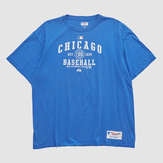 Chicago Cubs Majestic 2010 T-shirt - Blue - XL by Fanatics Real Vintage