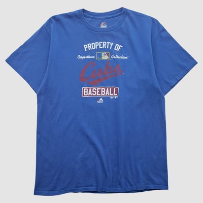 Chicago Cubs Majestic 2010s T-shirt - Blue - S by Fanatics Real Vintage