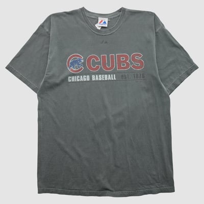 Chicago Cubs Majestic 2010s T-shirt - Gray - L by Fanatics Real Vintage