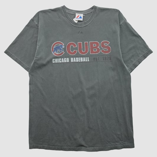Chicago Cubs Majestic 2010s T-shirt - Gray - L by Fanatics Real Vintage