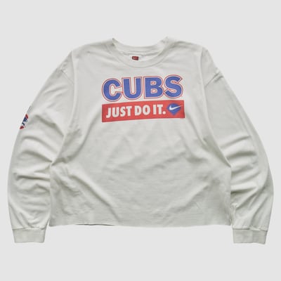 Chicago Cubs Nike 2000s Long Sleeve T-shirt - White - L by Fanatics Real Vintage