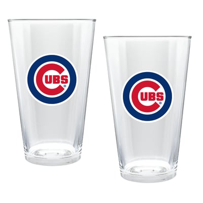 Chicago Cubs Two-Piece 16oz. Double Play Pint Glass Set