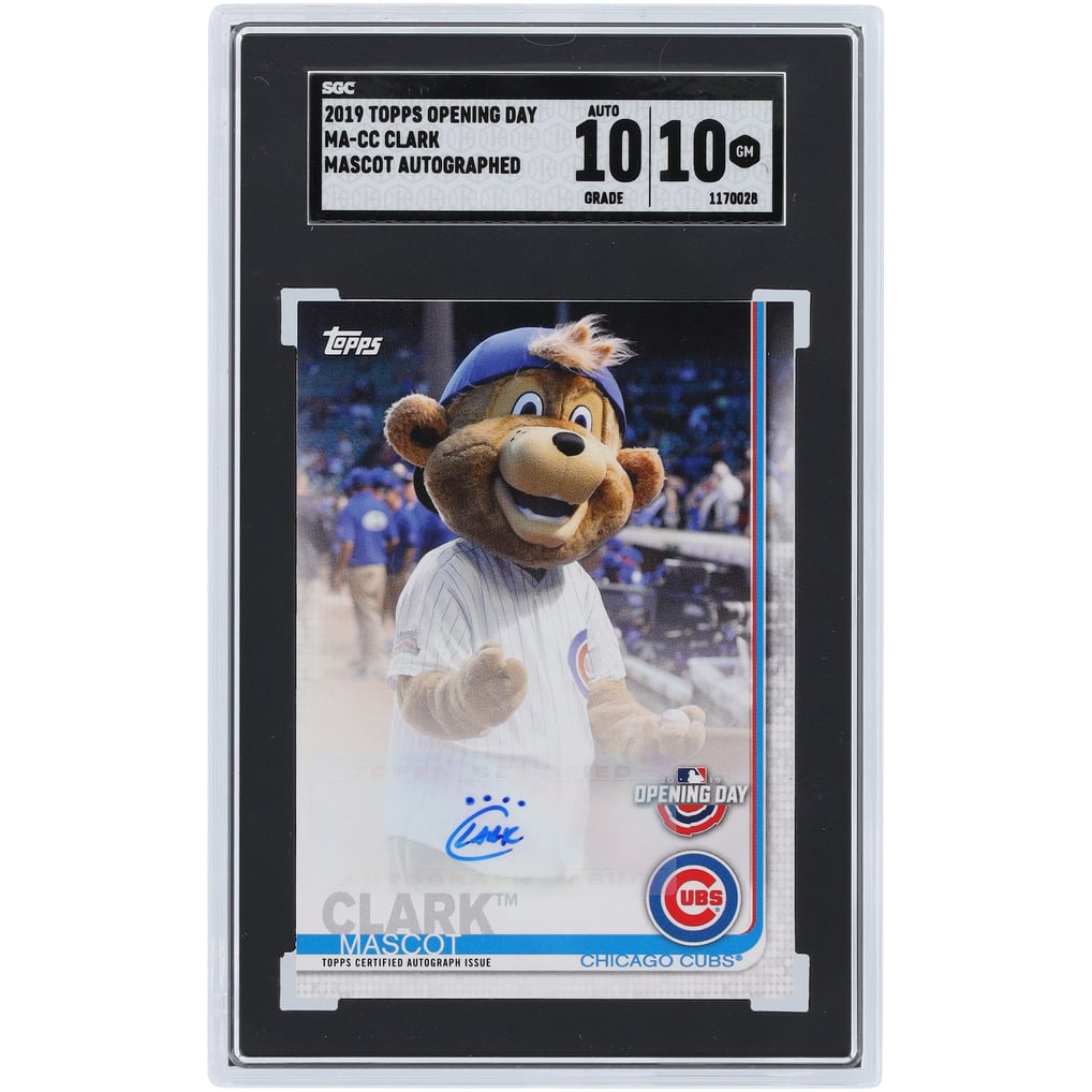Cub Card Clark Chicago Cubs Autographed 2019 Topps Opening Day Mascot Auto #MA ...