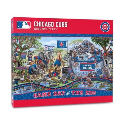 Chicago Cubs Fanpoint 10.5" x 28" Game Day at the Zoo 500-Piece Puzzle