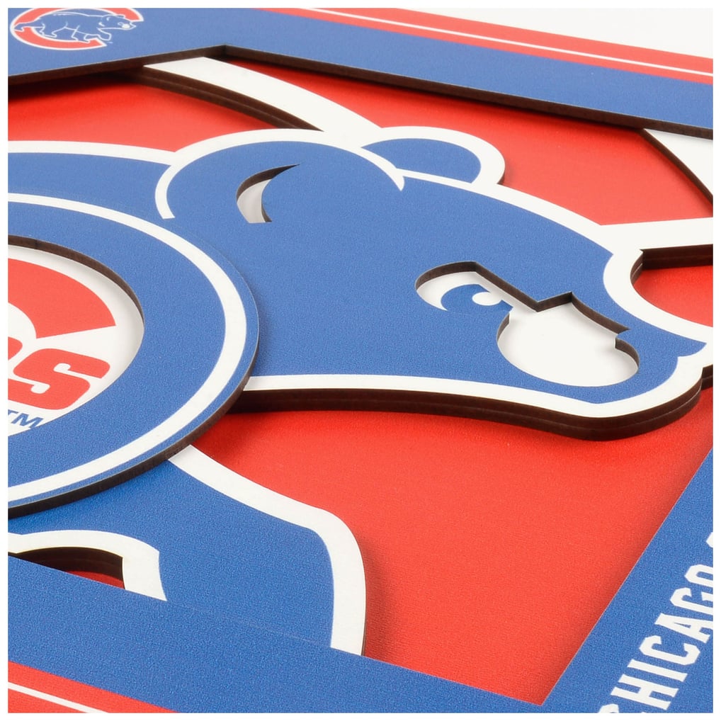 Chicago Cubs Fanpoint 12'' x 12'' 3D Logo Wall Art