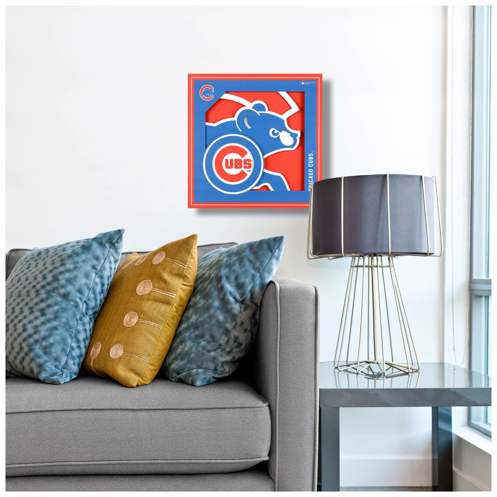 Chicago Cubs Fanpoint 12'' x 12'' 3D Logo Wall Art
