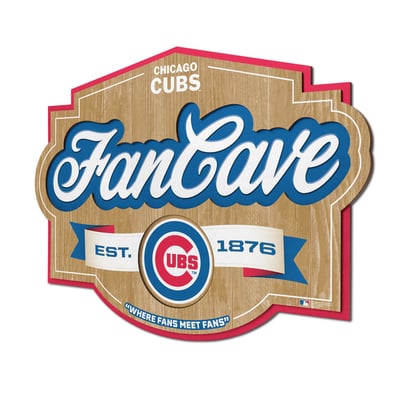 Chicago Cubs Fanpoint 12.5" x 17" Fan Cave Sign