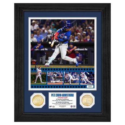 Pete Crow-Armstrong Chicago Cubs Highland Mint 13" x 16" Dual Threat 40/40 Bronze Coin Photo Mint