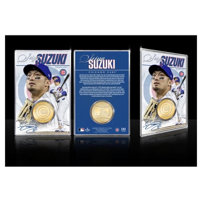 Seiya Suzuki Chicago Cubs Highland Mint Limited Edition Bronze Coin with Acrylic Holder