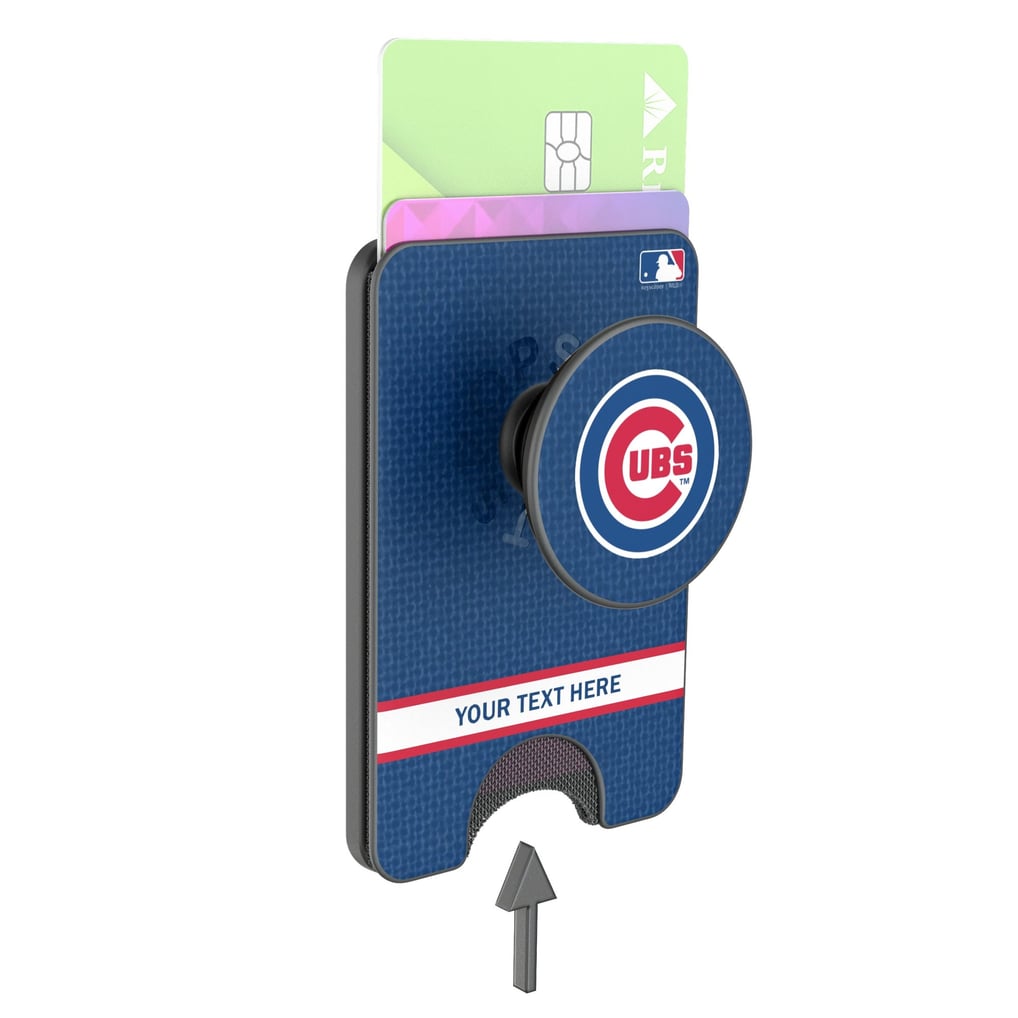 Chicago Cubs Keyscaper Personalized Solid PopSockets Magnetic Wallet
