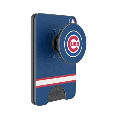 Chicago Cubs Keyscaper Stripe PopSockets Magnetic Wallet