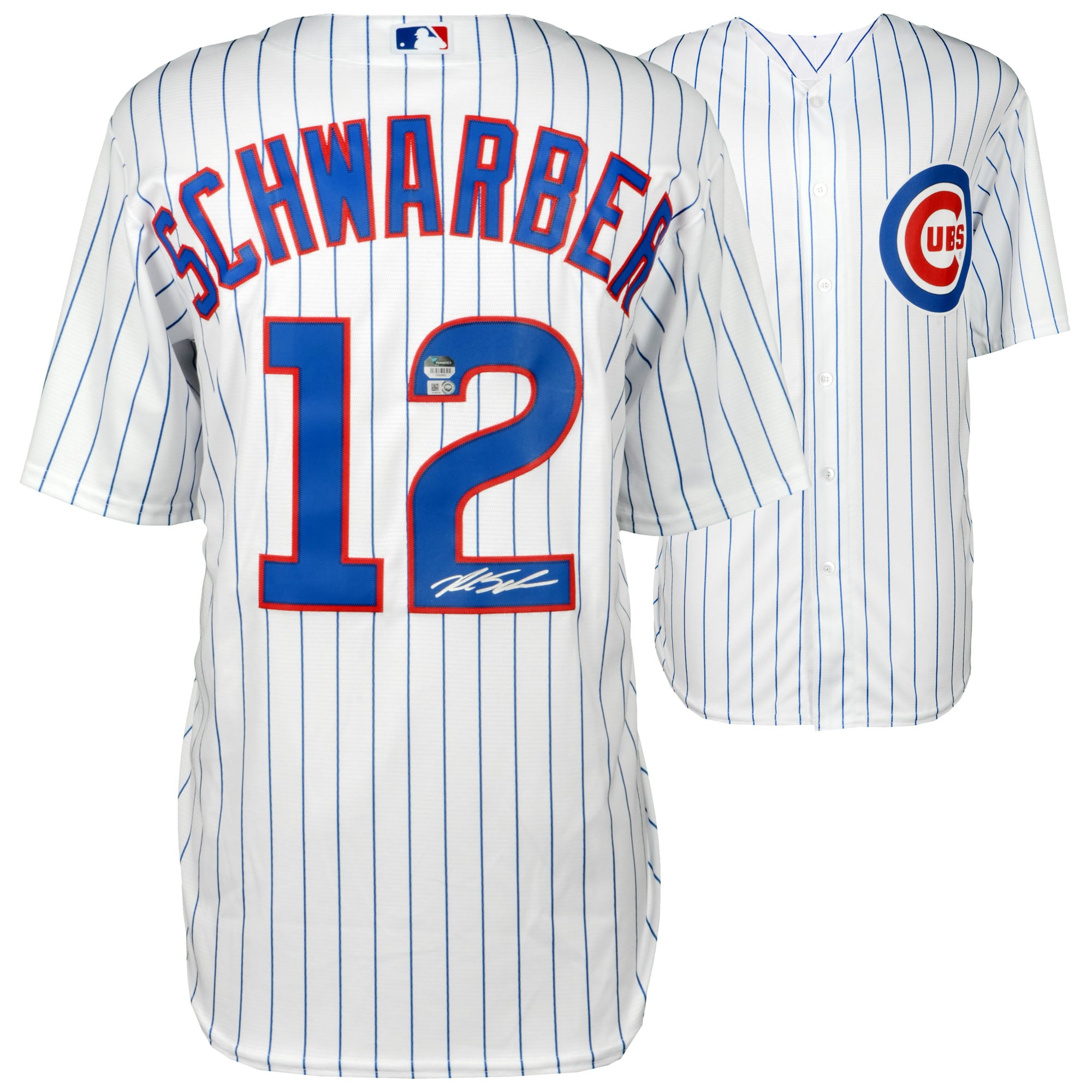 Autographed Chicago Cubs Kyle Schwarber Fanatics Authentic White