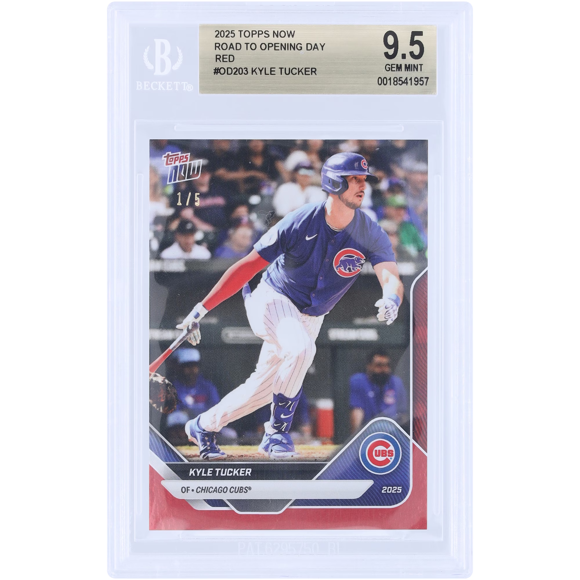 Kyle Tucker Chicago Cubs 2025 Topps Now Road To Opening Day Red 