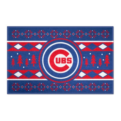 Chicago Cubs Logo Brands 19" x 30" Holiday Sweater Starter Mat