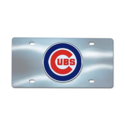Chicago Cubs Logo Brands Chrome Diecast License Plate
