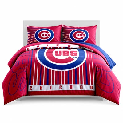 Chicago Cubs Logo Brands Momentum 5-Piece Full/Queen Bedding Set